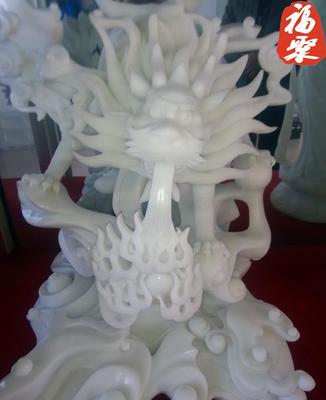 漢白玉石雕龍轉運石雕龍 辦公氣場與風水的巧妙結合