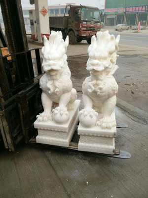曲陽漢白玉石雕麒麟 匠心與傳承的永恒象征
